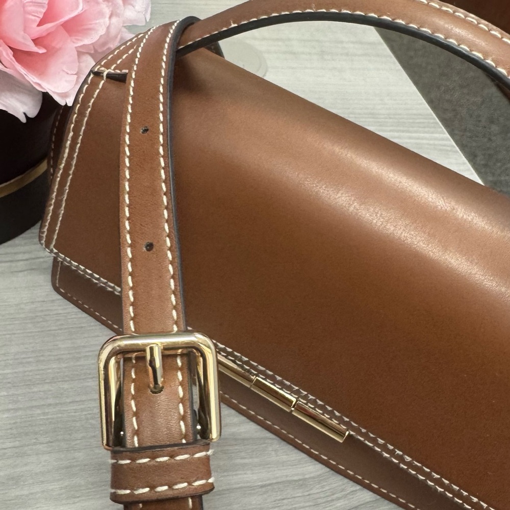 Fall Faux Leather Brown Top Handle Bag - Picture 4 of 9